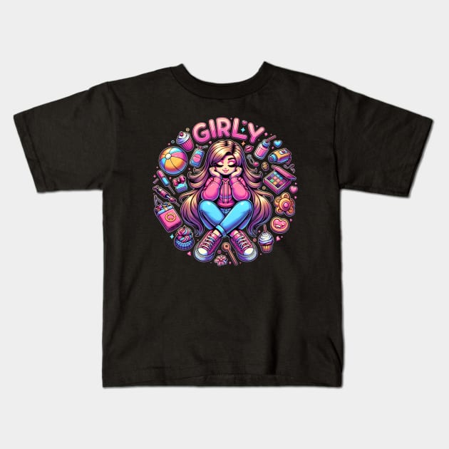 Girly Things Kids T-Shirt by yesorno